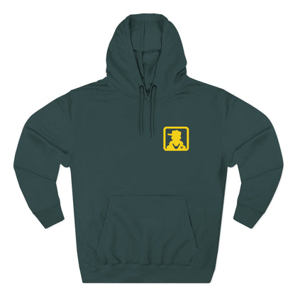 Minimal White Pocket Logo Hoodie