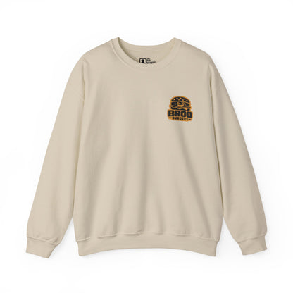 Burger Logo Sweatshirt — 'BROO Burgers' Retro Fast Food Crewneck