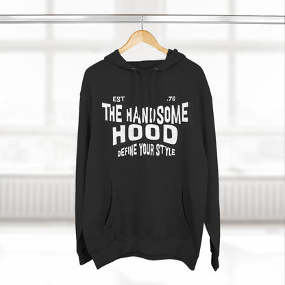 The Handsome Hood Fleece Hoodie - Retro Script Graphic Pullover