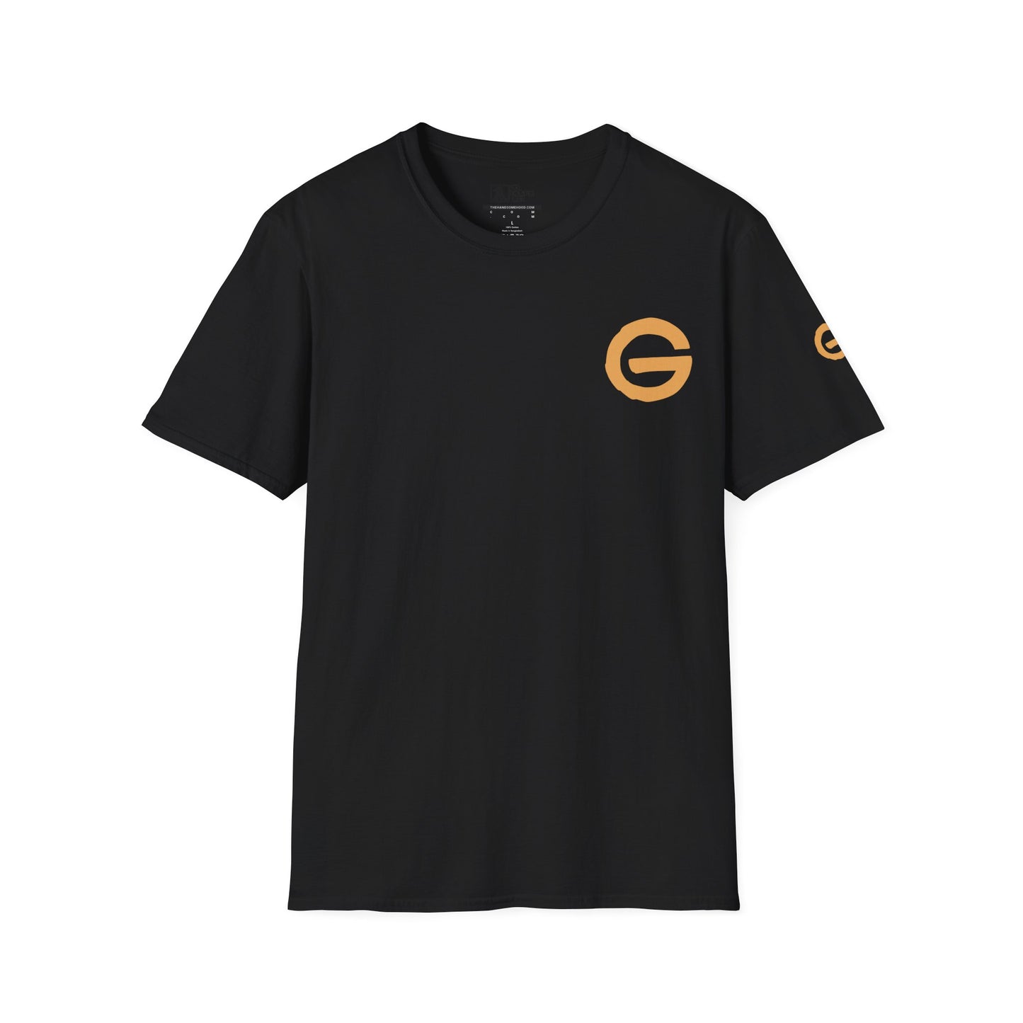 Minimal Gold 'G' Logo T-Shirt — Casual Branded Chest Emblem Tee