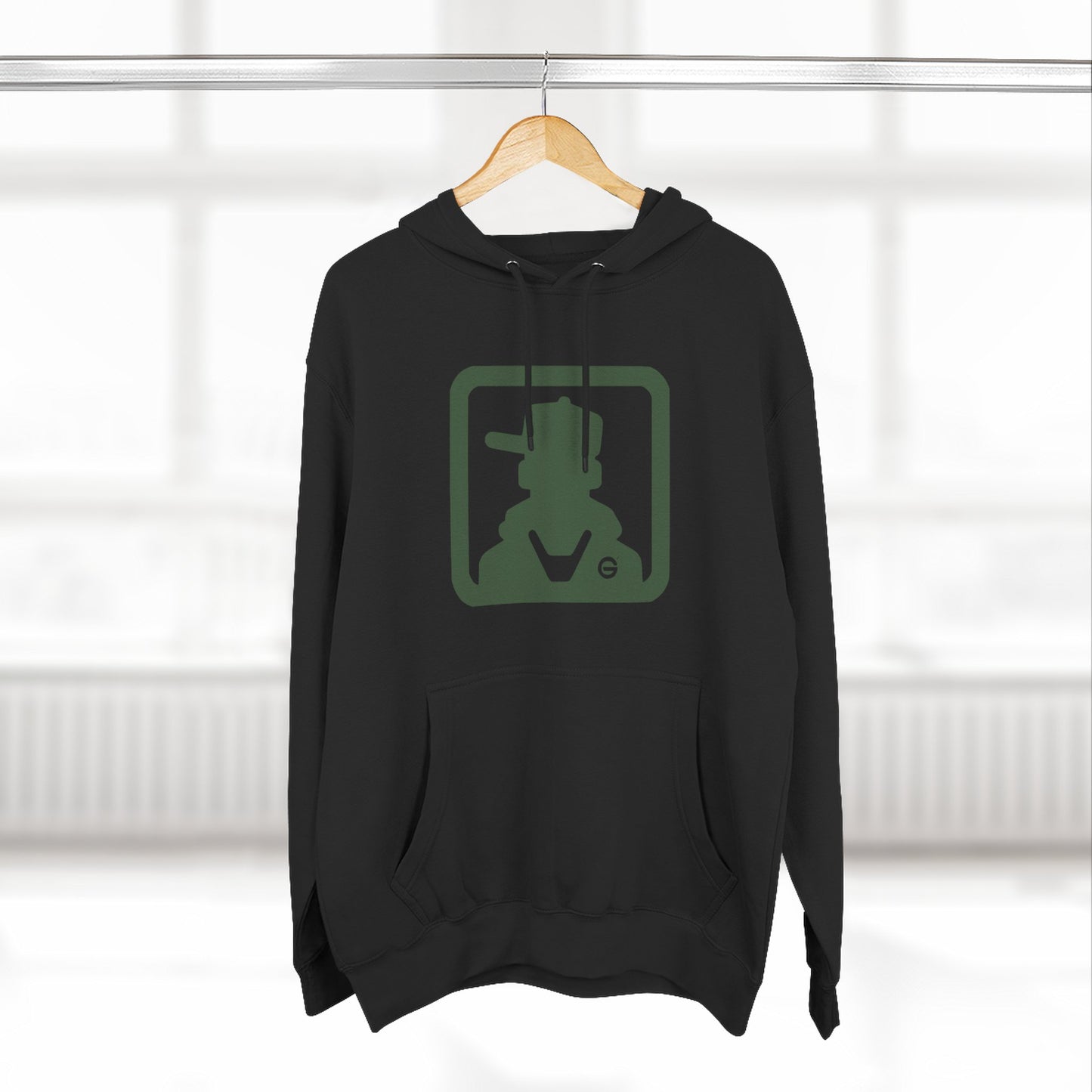 Minimal Green Icon Hoodie Pullover