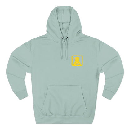 Minimal White Pocket Logo Hoodie