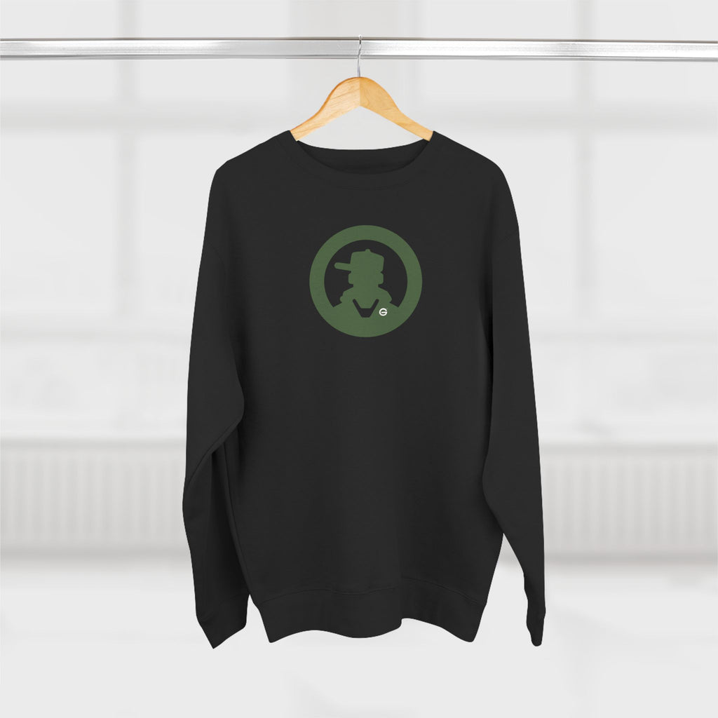 Detective Circle Crewneck Sweatshirt — Vintage Sherlock Pipe Logo