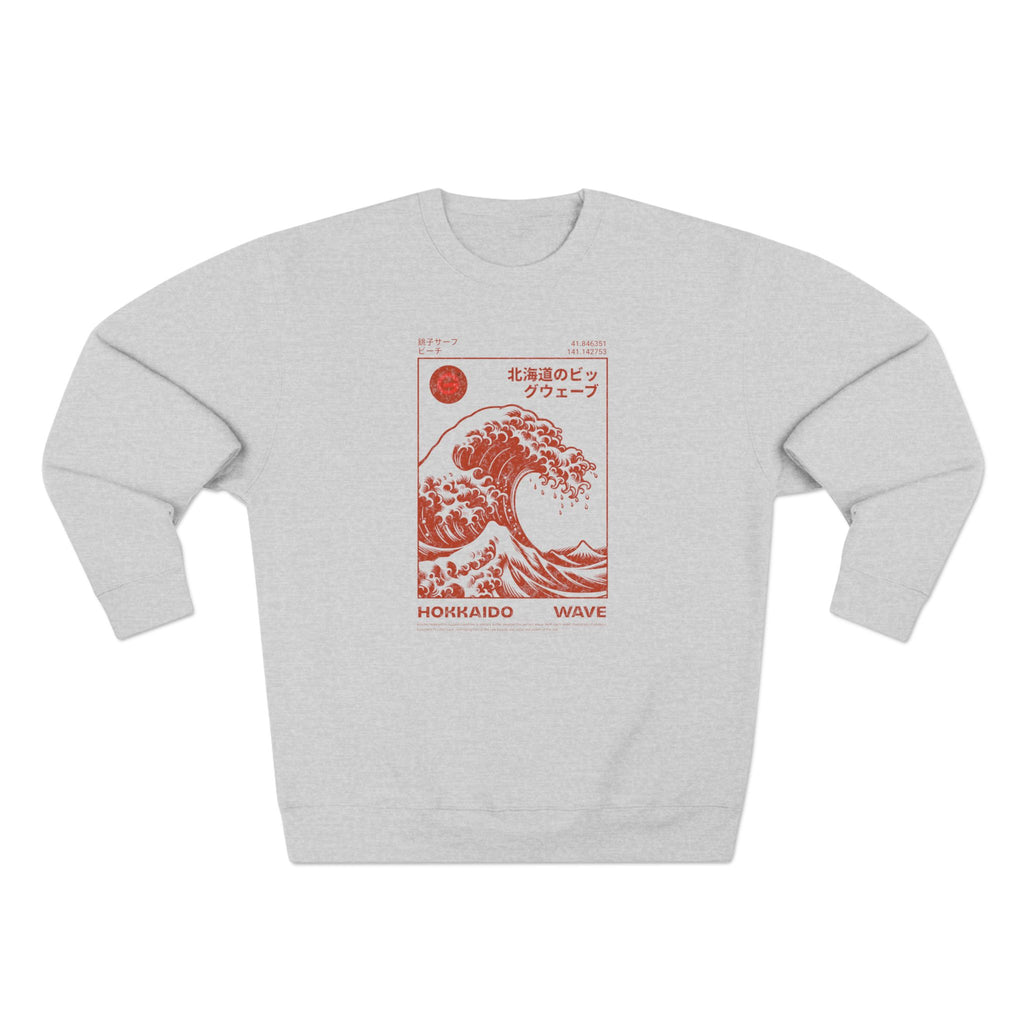 Wave Crewneck Sweatshirt — Hokkaido Wave Graphic