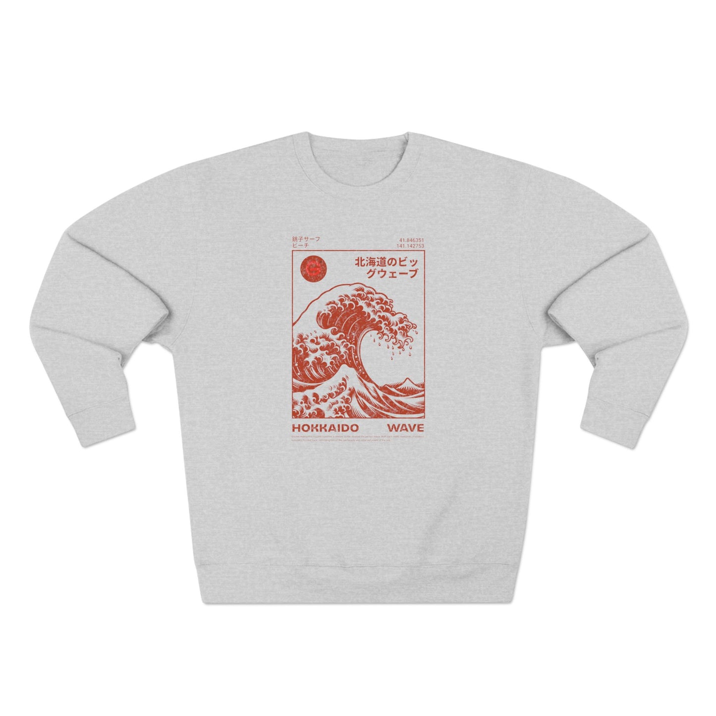 Hokkaido Wave Graphic Crewneck Sweatshirt