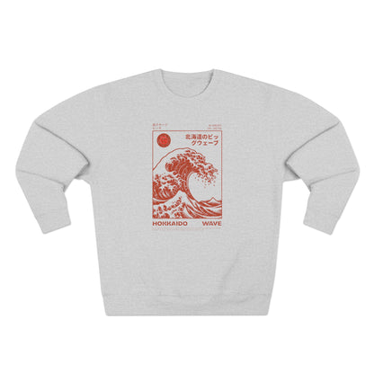 Hokkaido Wave Graphic Crewneck Sweatshirt