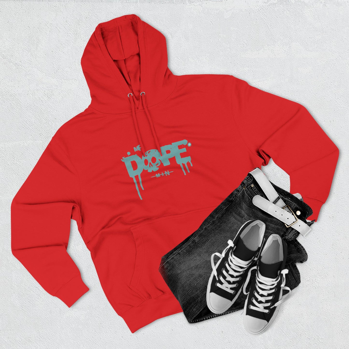 Dope Skull Fleece Hoodie Graphic Streetwear