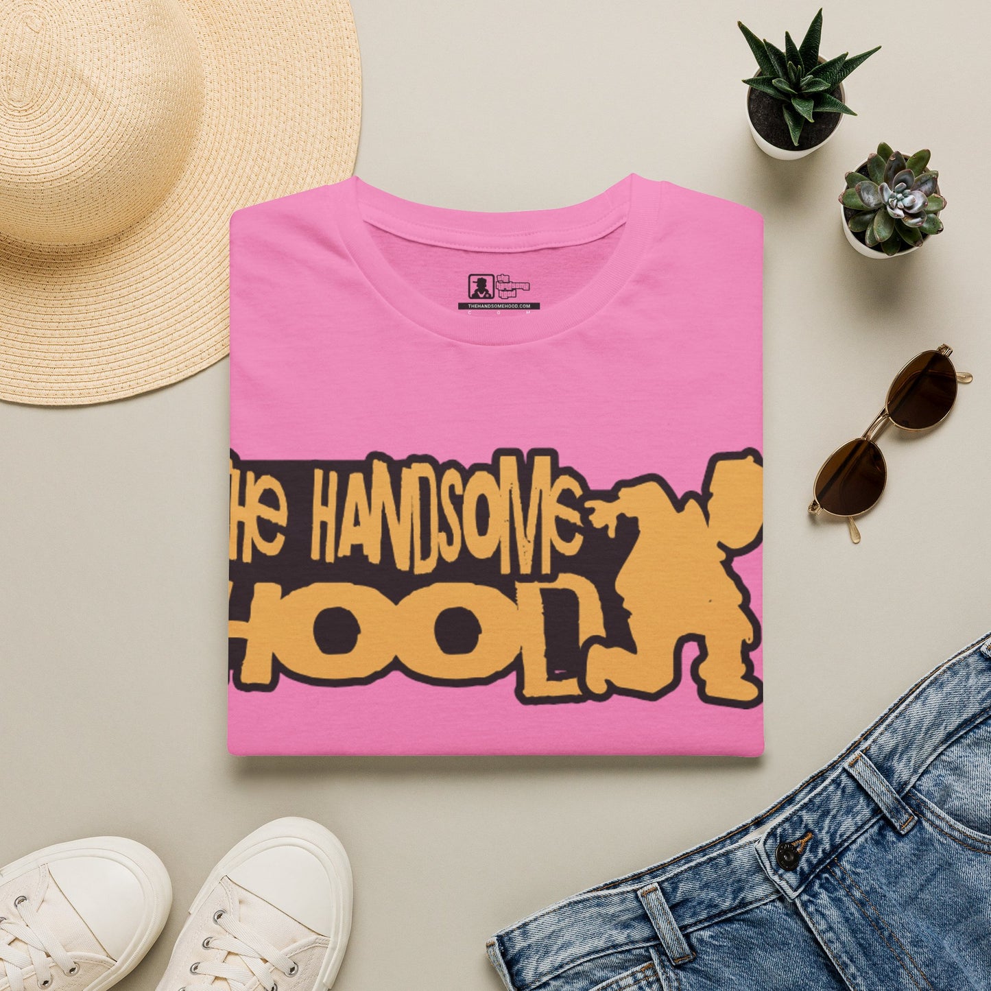 Handsomeschool Graphic T‑Shirt — 'The Handsome Hool' Retro Mascot Tee