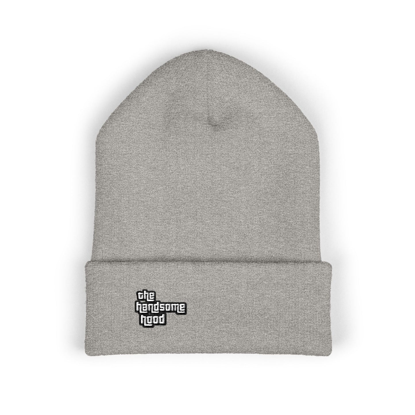 Minimalist White Logo Knit Beanie