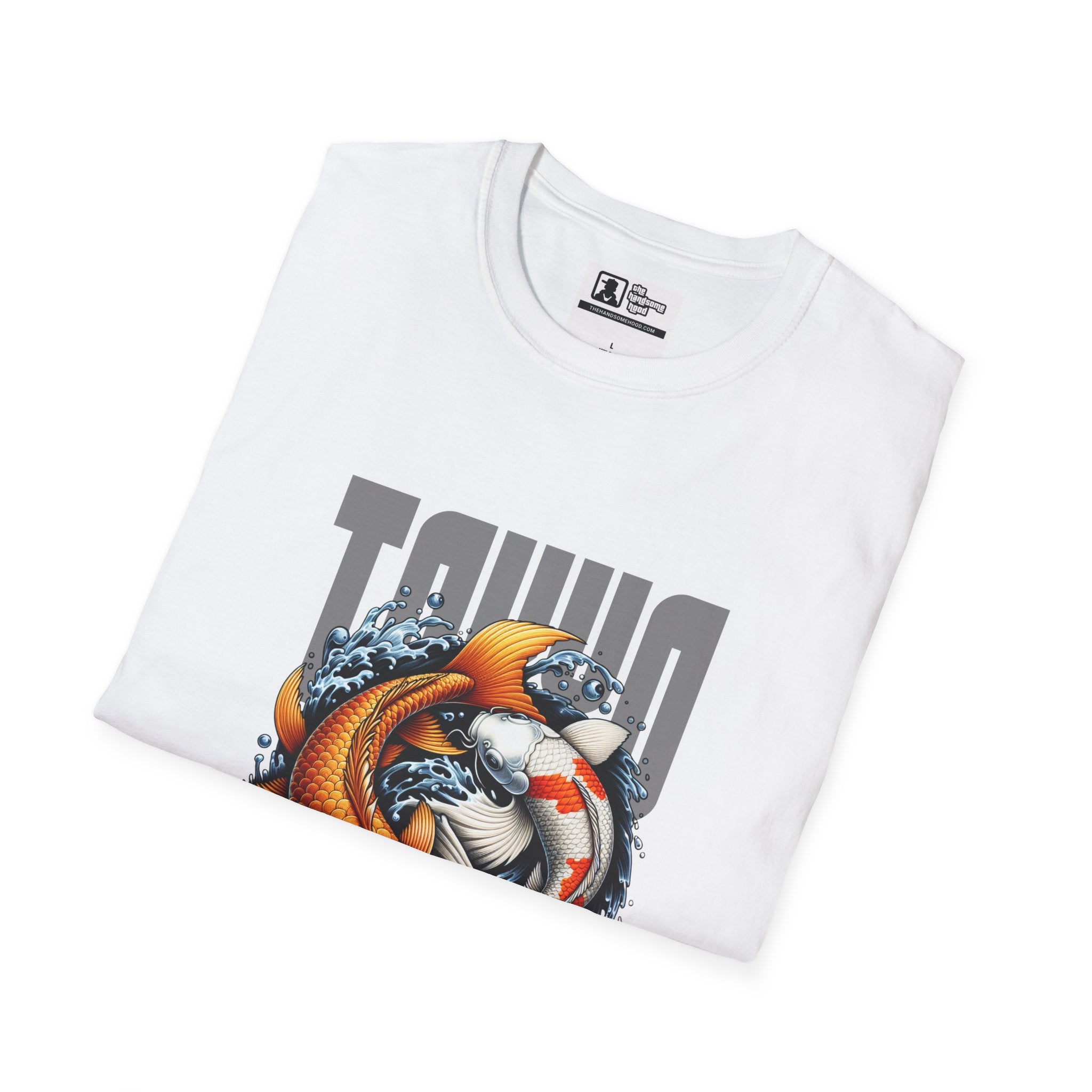 Koi Wave Graphic T-Shirt — Taiko-Inspired Koi Fish Design
