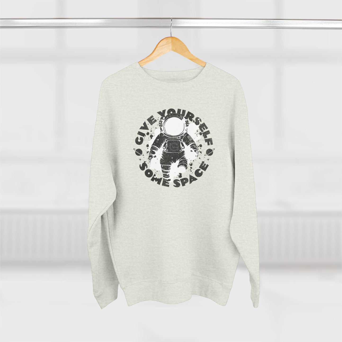 Space Astronaut Graphic Crewneck Sweatshirt