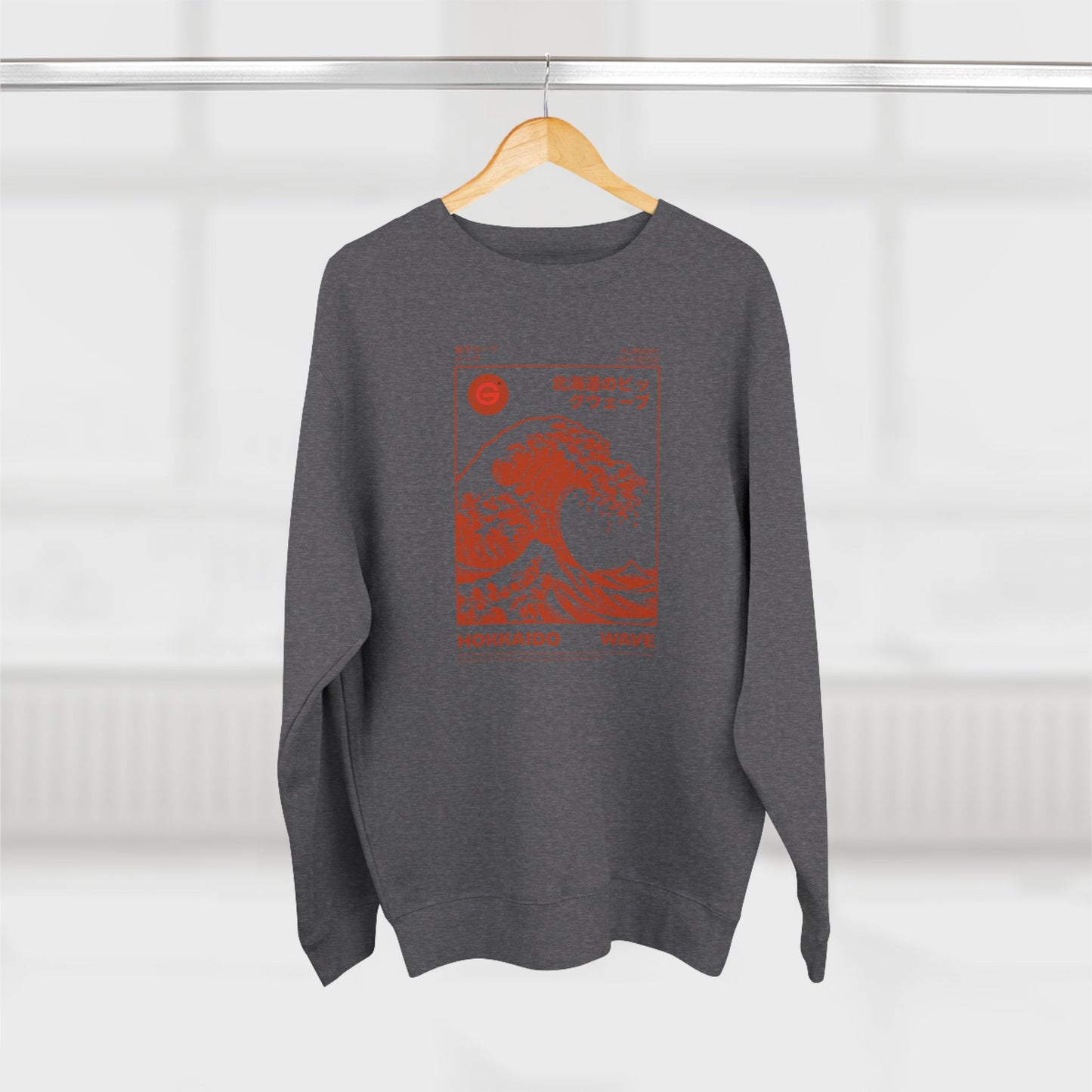 Hokkaido Wave Graphic Crewneck Sweatshirt