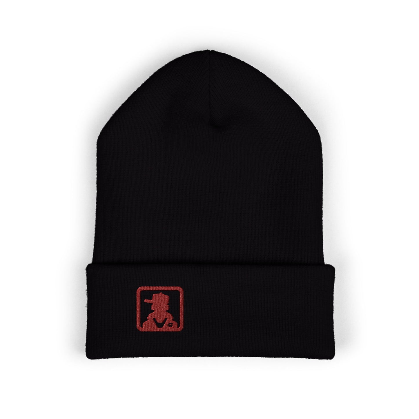 Minimalist Bear Patch Cuffed Beanie