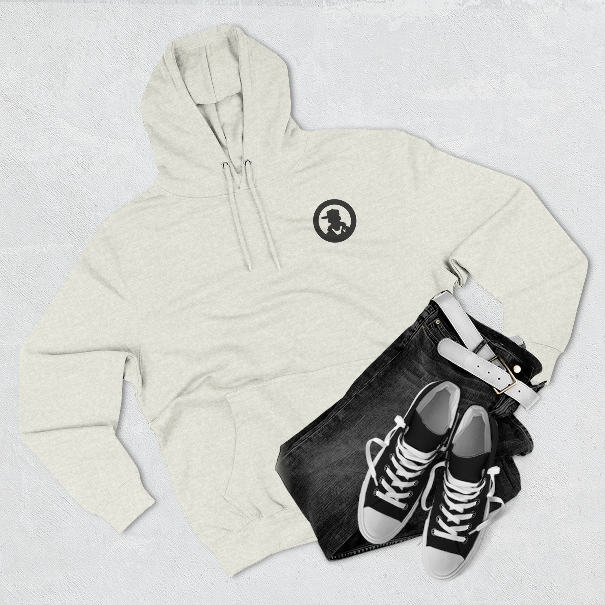 Three-Panel Fleece Hoodie
