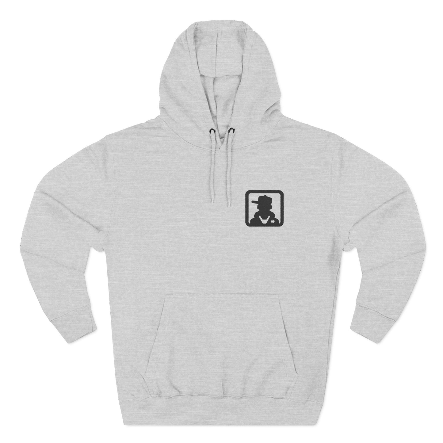 Minimal Silhouette Chest Logo Hoodie