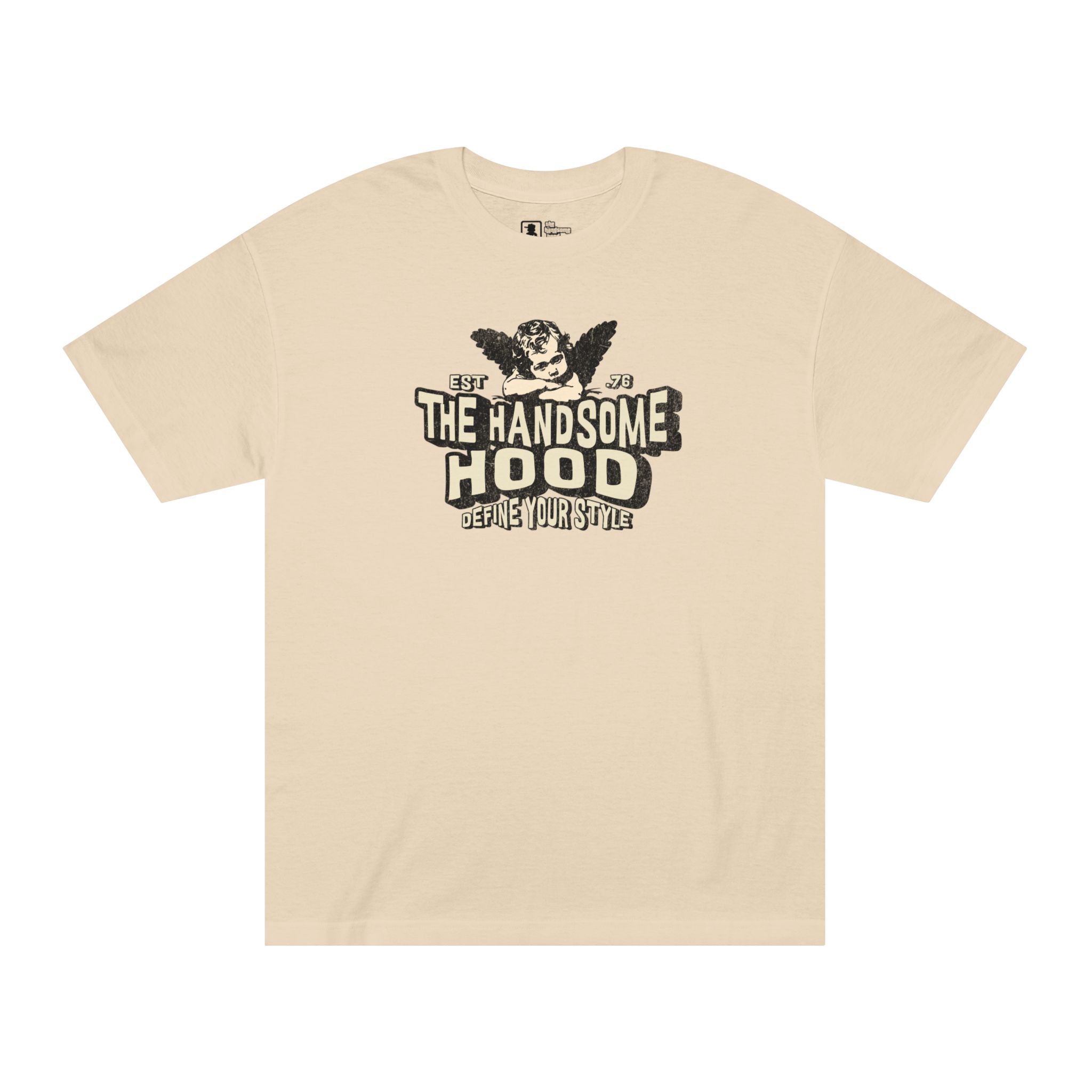 The Handsome Hood Tee — Vintage Cherub Graphic T‑Shirt