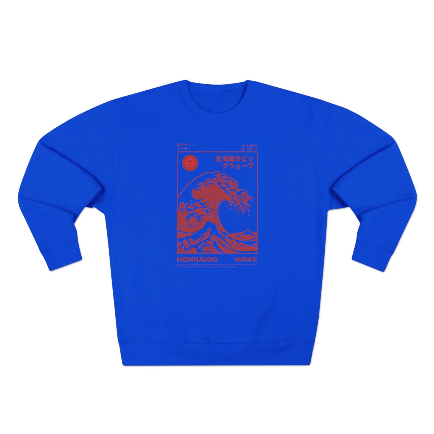 Hokkaido Wave Graphic Crewneck Sweatshirt