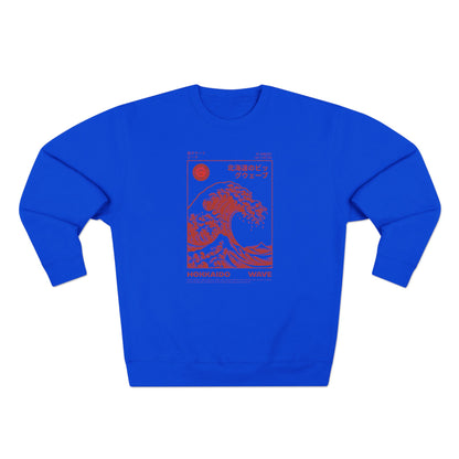 Hokkaido Wave Graphic Crewneck Sweatshirt