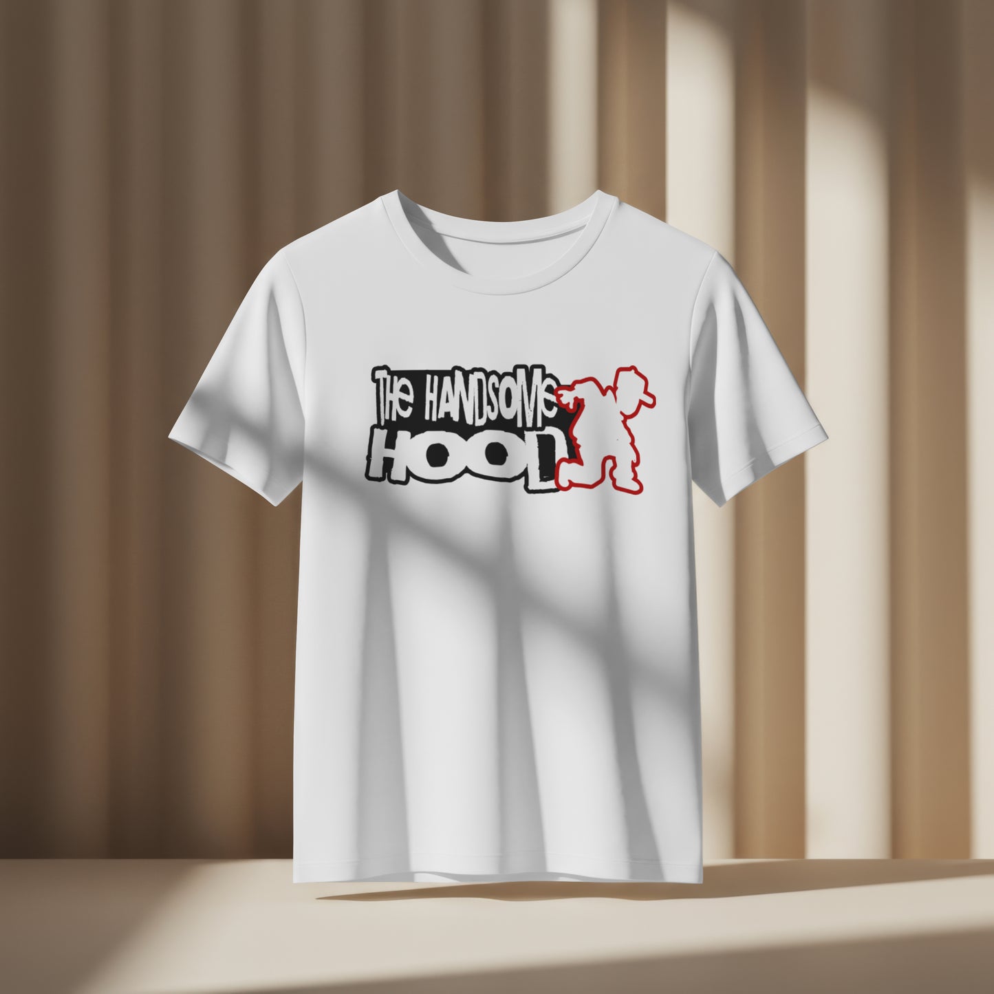 THE HANDSOME HOOD UNISEX T-SHIRT TAG MAN RED