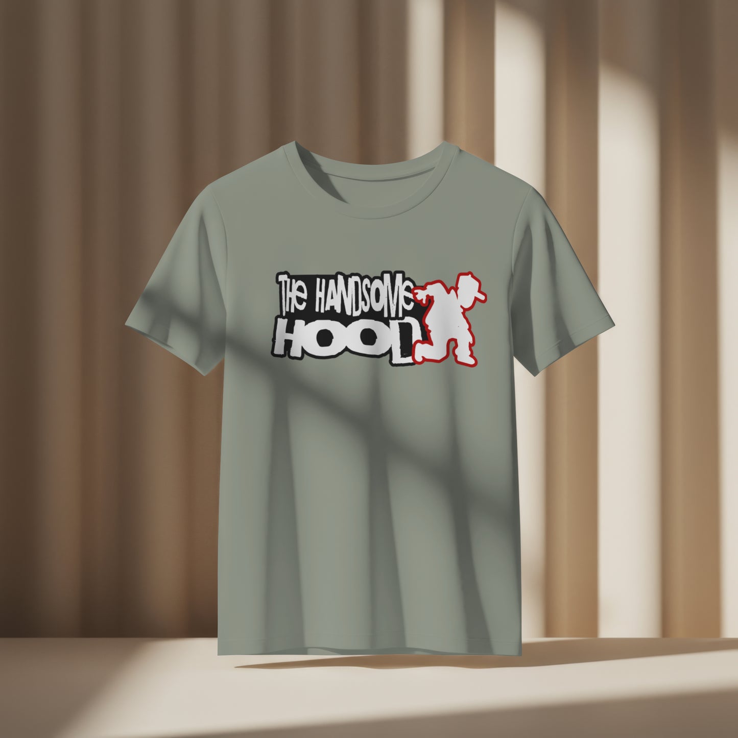 THE HANDSOME HOOD UNISEX T-SHIRT TAG MAN RED