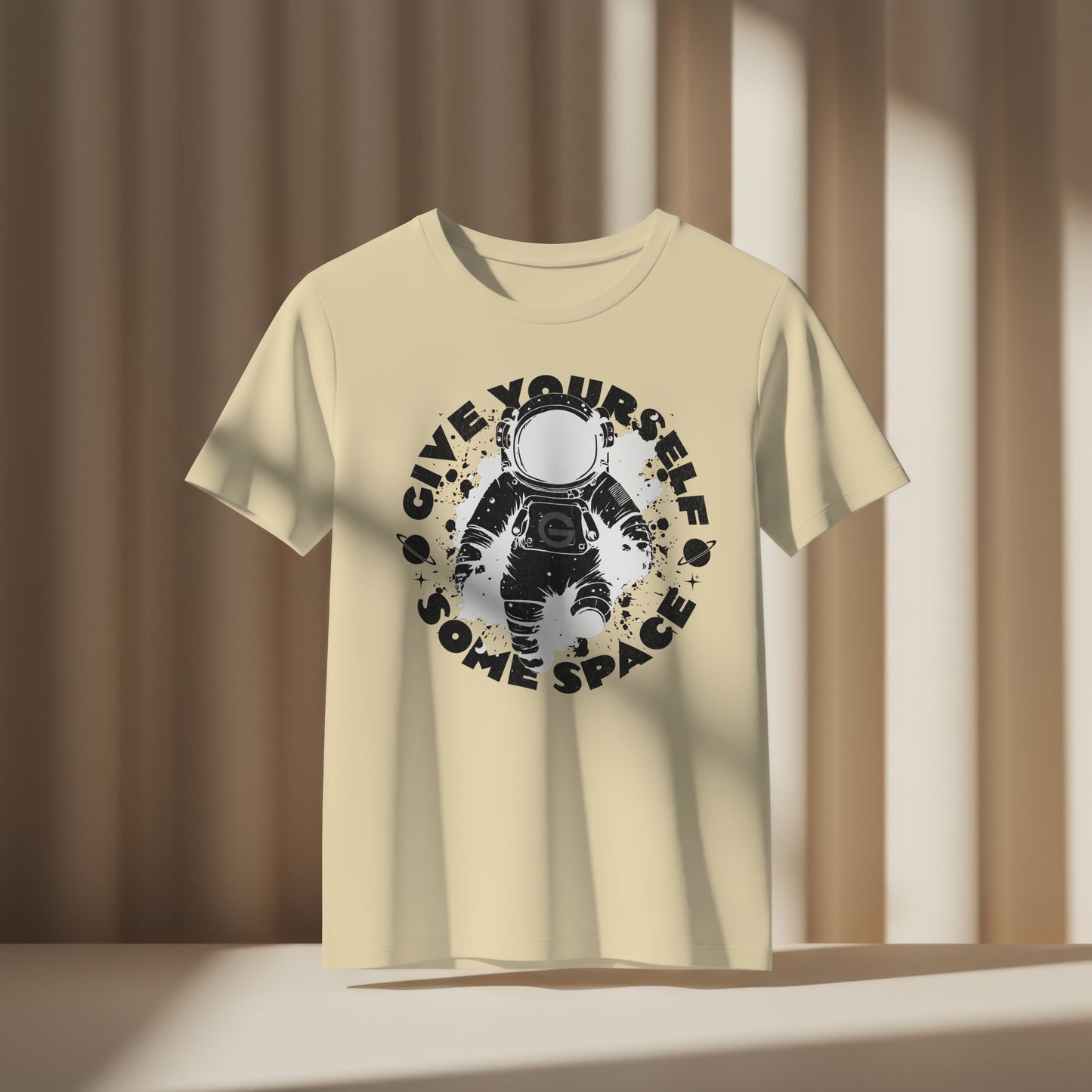 GRIMMZ UNISEX T-SHIRT GIVE YOURSELF SOME SPACE  BLACK