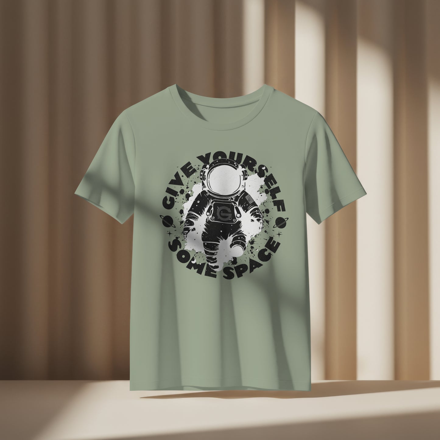 GRIMMZ UNISEX T-SHIRT GIVE YOURSELF SOME SPACE  BLACK