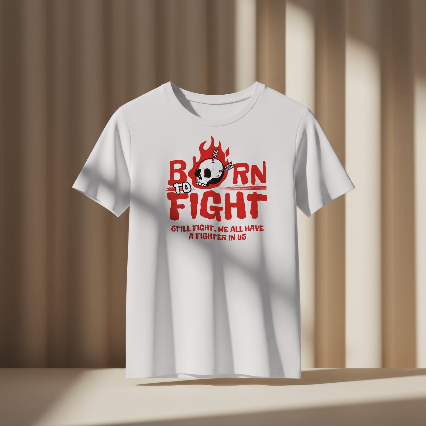GRIMMZ UNISEX T-SHIRT BORN TO FIGHT