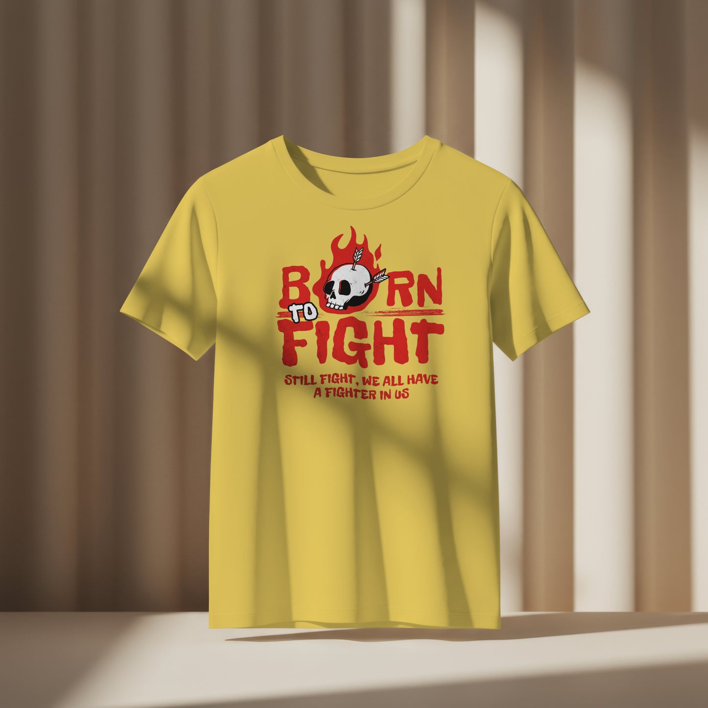 GRIMMZ UNISEX T-SHIRT BORN TO FIGHT