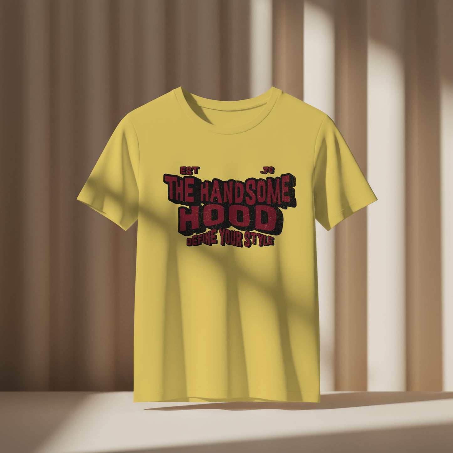 THE HANDSOME HOOD  UNISEX T-SHIRT RED BRICK