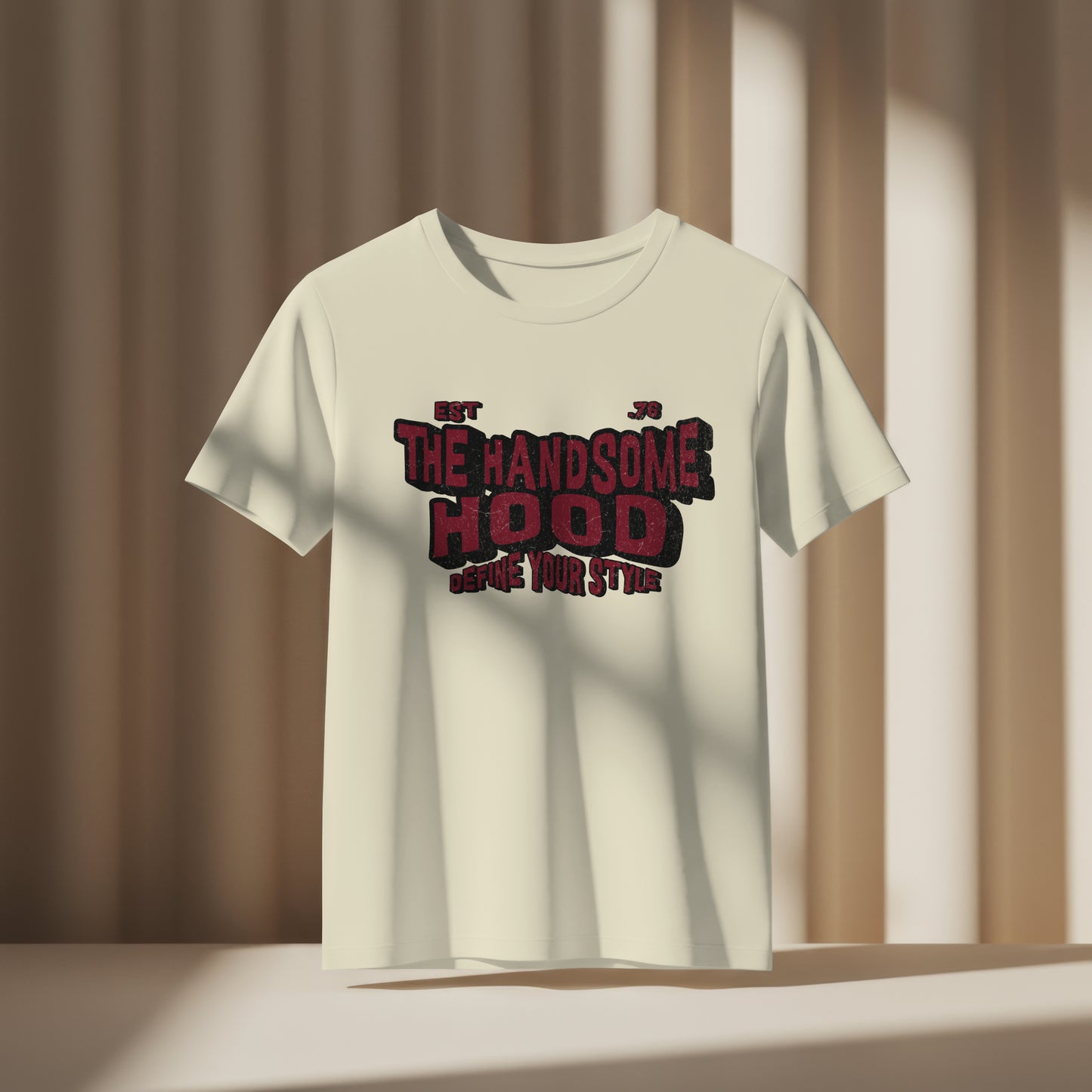 THE HANDSOME HOOD  UNISEX T-SHIRT RED BRICK