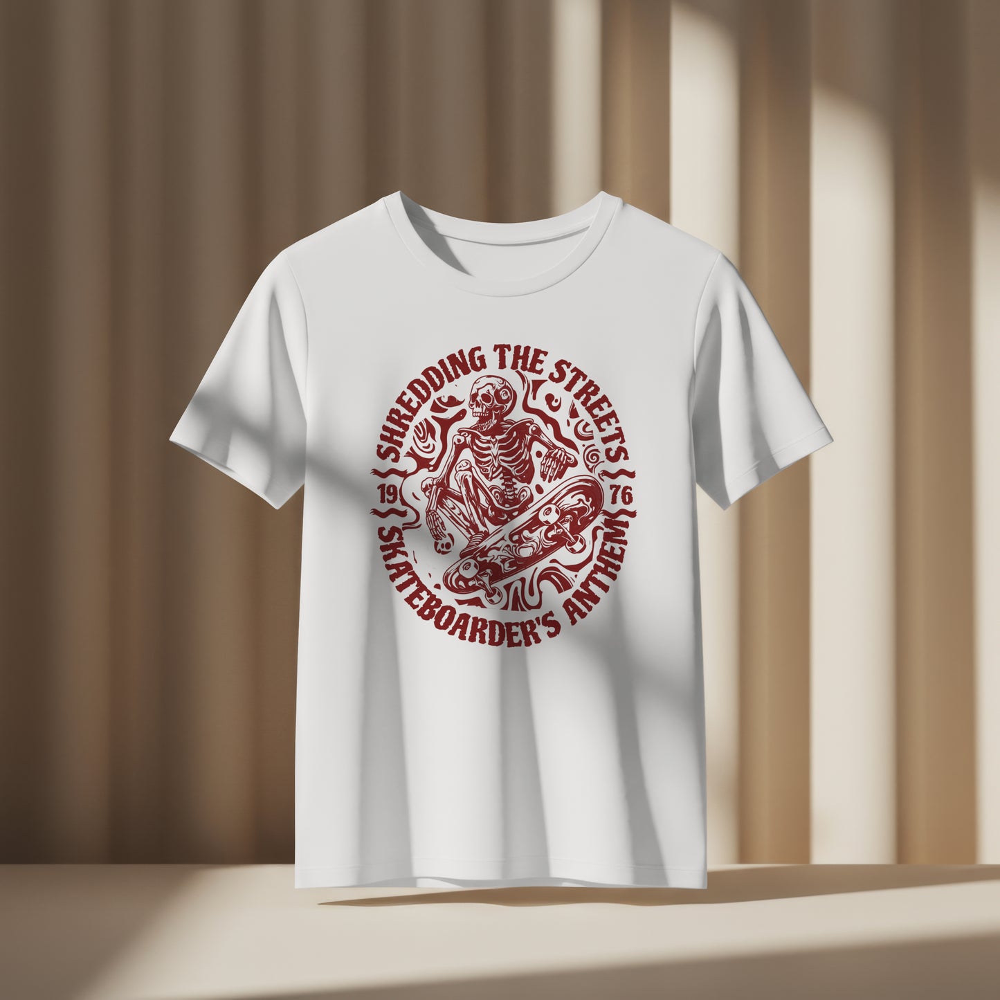GRIMMZ UNISEX T-SHIRT SHREDDING THE STREETS RED